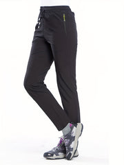 Quick Dry Hiking Pants Women Zip Pocket Outdoor Sports