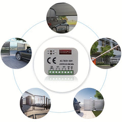 Universal Garage Door Remote Control Receiver 2 CH 433 868 MHz Transmitter RX