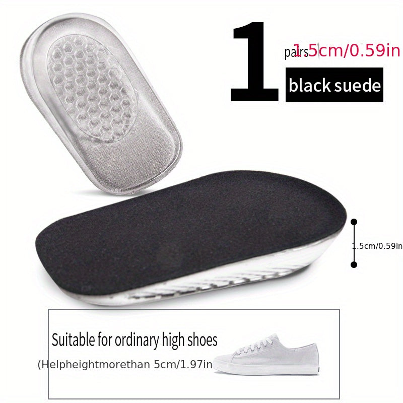 Silicone Gel Height Increase Insole Heel Lifting Inserts Shoe Foot Care