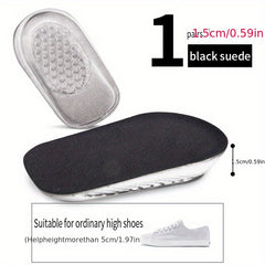 Silicone Gel Height Increase Insole Heel Lifting Inserts Shoe Foot Care