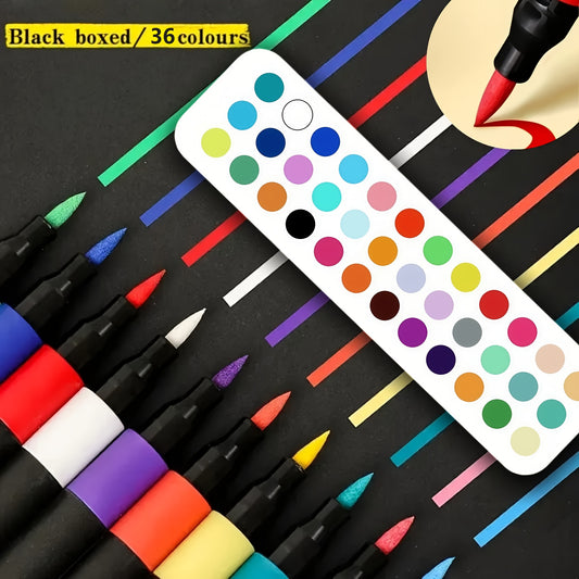 36 48 Signature Graffiti Acrylic Markers Brush Tip Watercolor Pen Set
