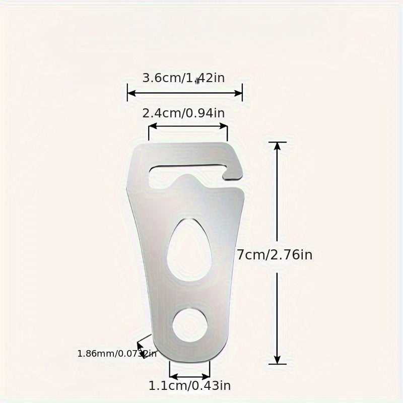 2pcs 304 Stainless Steel Canopy Fixed Adjustment Buckle for Tent Trekking Pole