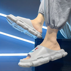 Men's Non Slip Platform Slides Soft Sole Cloud Slides for Indoor Outdoor