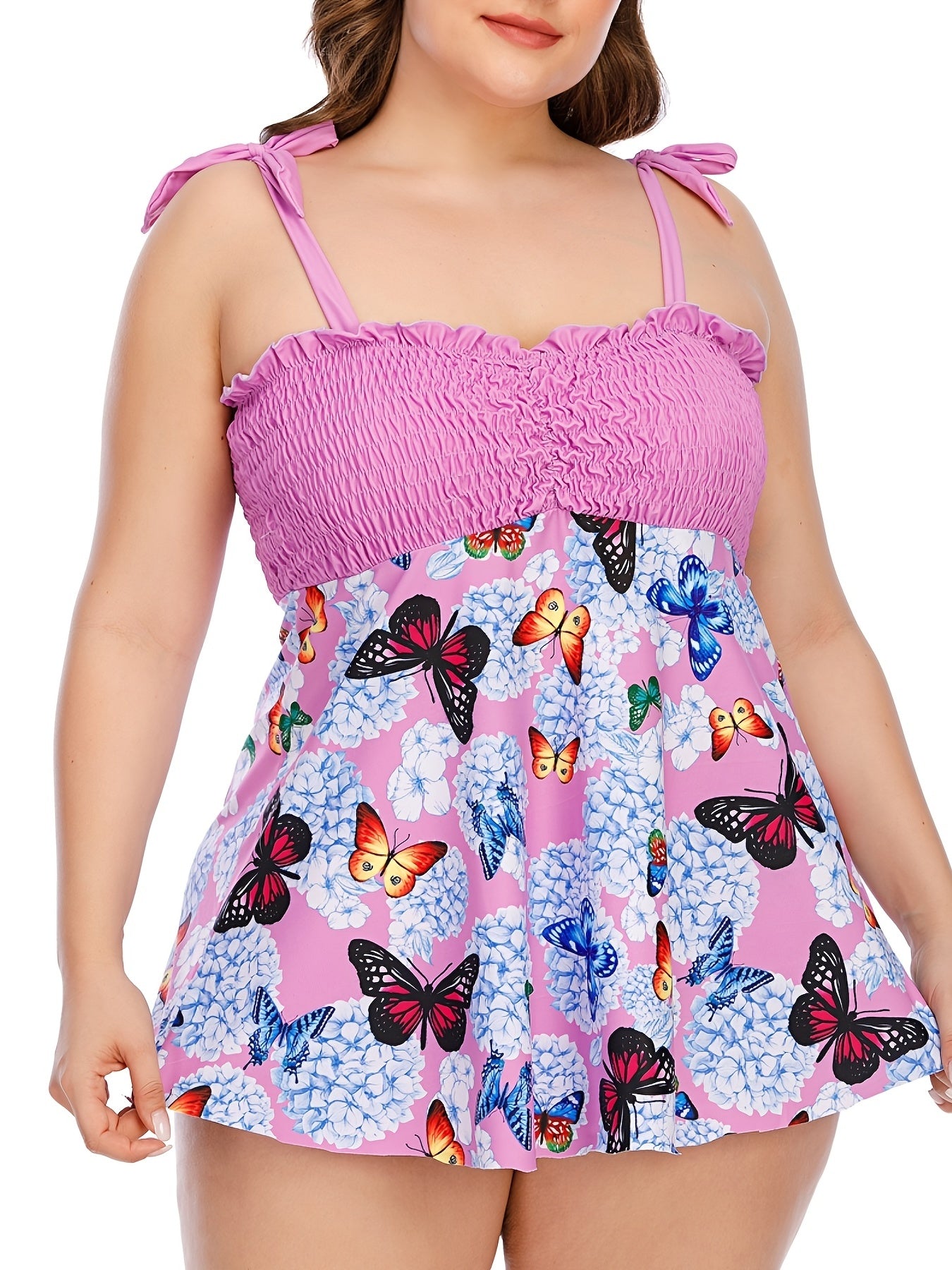 Butterfly Print Swimsuit Set S