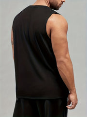 Men's Letter Print Casual Tank Top Loose Fit Vest