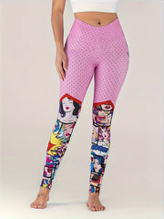 Printed Yoga Leggings for Sports and Fitness