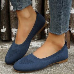 Women's Knitted Ballet Flats Lightweight Slip On Shoes