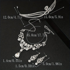 Rhinestone Headband Earrings Set Bridal Hair Accessories