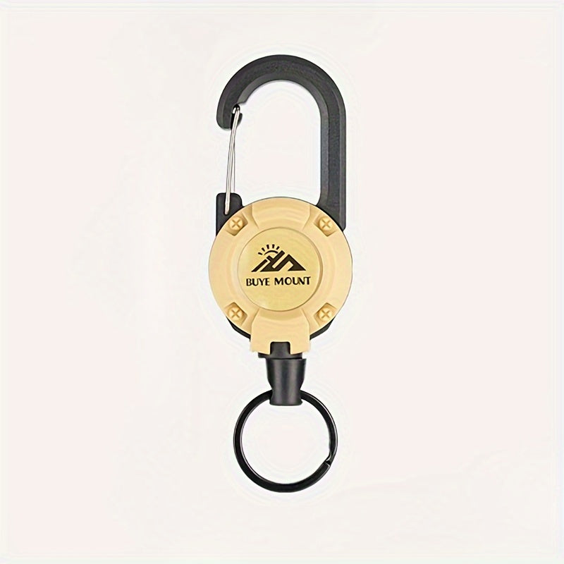 Multifunctional Keychain Telescopic Buckle with Wire Rope Anti-lost Retractable
