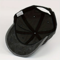 Casual Washed Cotton Baseball Cap Adjustable Sun Protection Hat