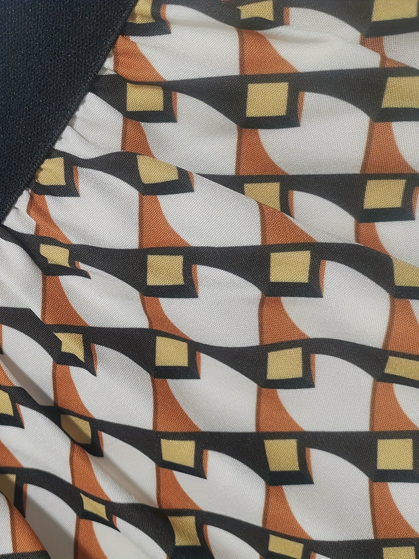 Geometric Print High Waist Skirt - Women's Casual Skirt