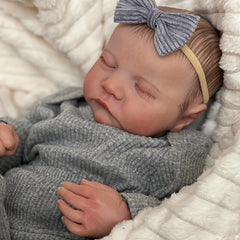 19" 49cm Reborn Doll Sleeping Doll Artificial Volumetric Skin Tone Hand Painted