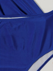 Retro Tankini Set Women's Plus Plain Sweetheart Neck Cami Top & Underw