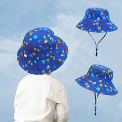 Baby Dino Octopus Print Sun Hat for Boys and Girls