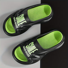 Men's Stylish Alphabet Detail Platform Slides