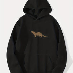 Animal Print Hoodie Men's Casual Graphic Pullover Hooded Sweatshirt