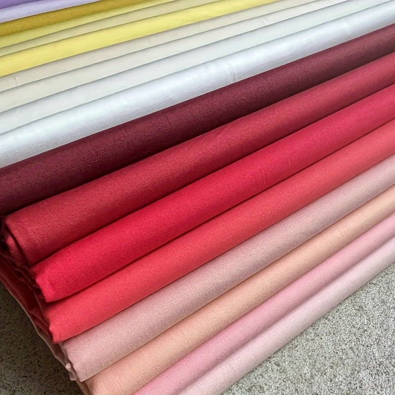 30pcs 100% Cotton Twill Solid Fabric Set DIY Handicraft Sewing Home Patchwork