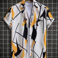 Men's Digital Printed Resort Button Up Shirt