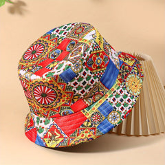 Boho Sunflower Print Bucket Hat Vintage Y2K Basin Hat Classic Lightweight