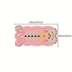 Non Slip Cashmere Rug Pink Waterproof Entrance Mat 23 62x47 24inch