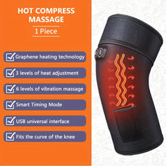 1pc Heating Knee Massager Knee Elbow 2 in 1 Heating Vibration Massager