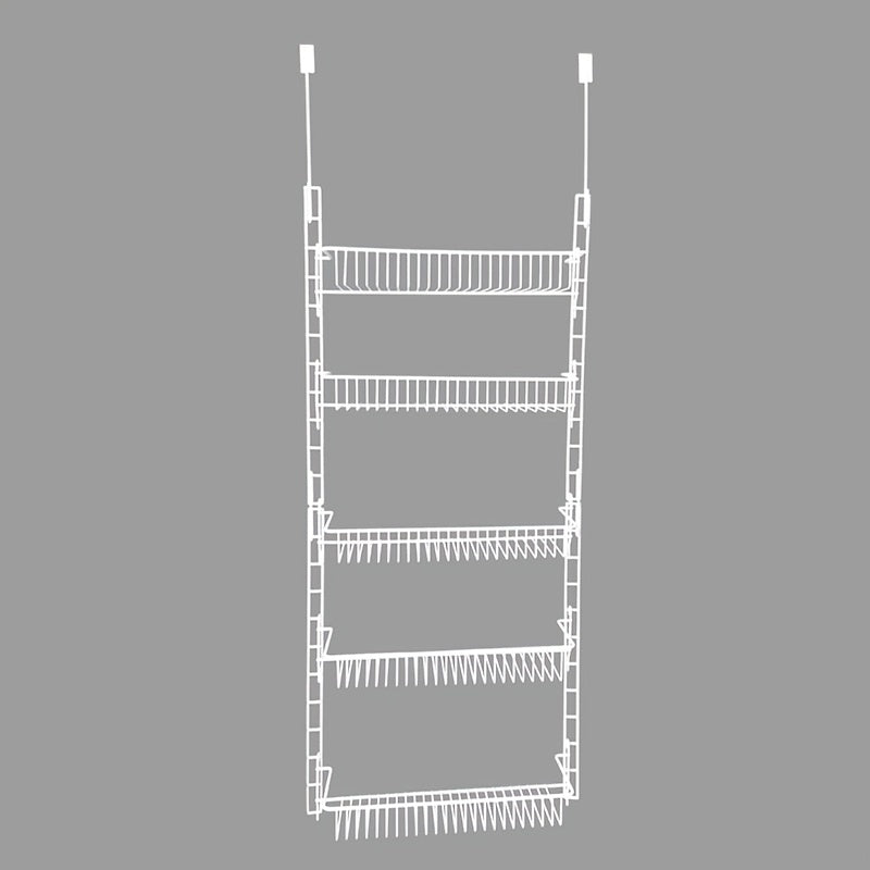 1pc Hanging Storage Rack with Detachable Basket for Kitchen Closet Bedroom