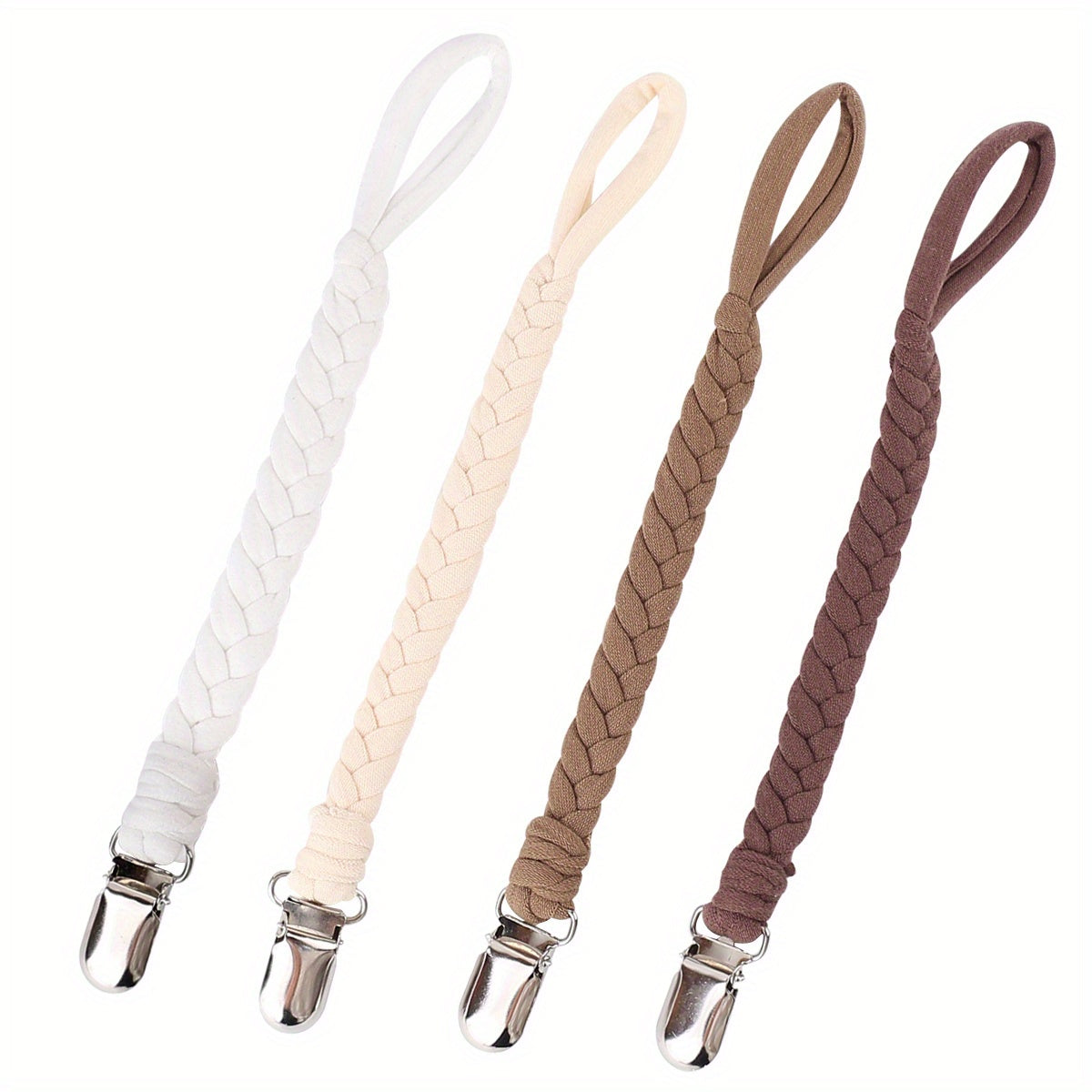 4pcs Pacifier Clips Baby Holder Leash Baby Teething Toy