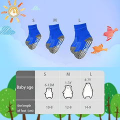 3 Pairs Boys Cotton Short Socks Anti Slip Sports Socks For 0-8 Years