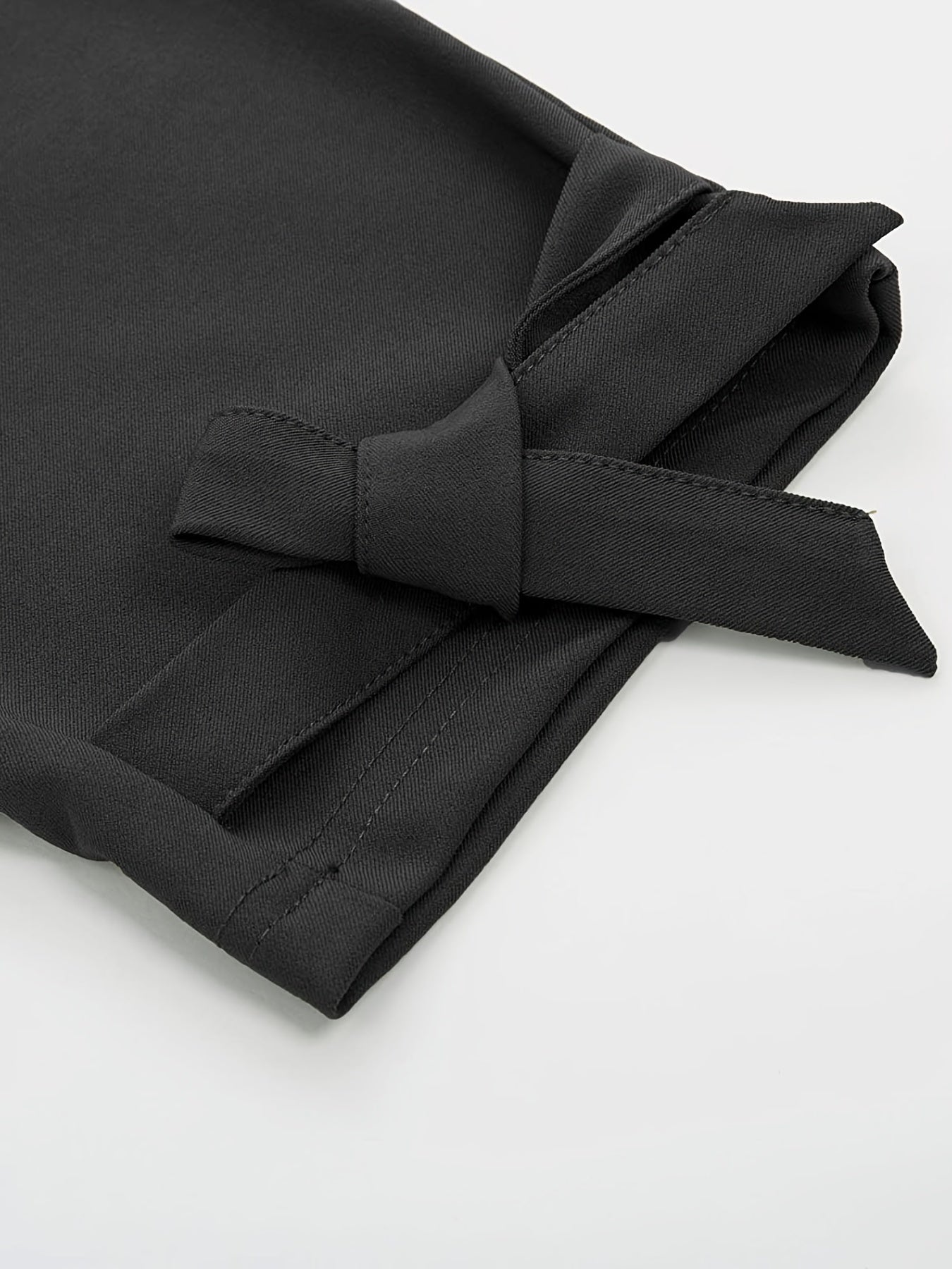 Bowknot Cropped Pants Solid Casual Pants For Spring & Summer