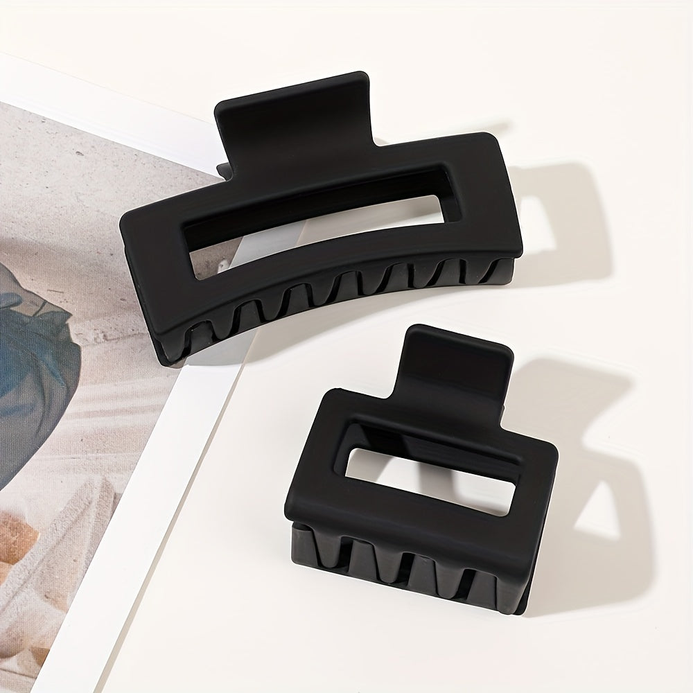 4pcs Classic Square Hair Claw Set for Women Girls