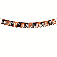 Halloween Letter & Animal Print Banner Skull Spooky Spider Party Decor