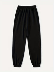 Elastic Waist Jogger Pants Casual Comfy Sporty Pants for Women