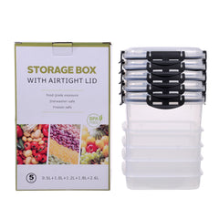 5pcs Airtight Storage Container Set with Lids BPA Free Pantry Organization