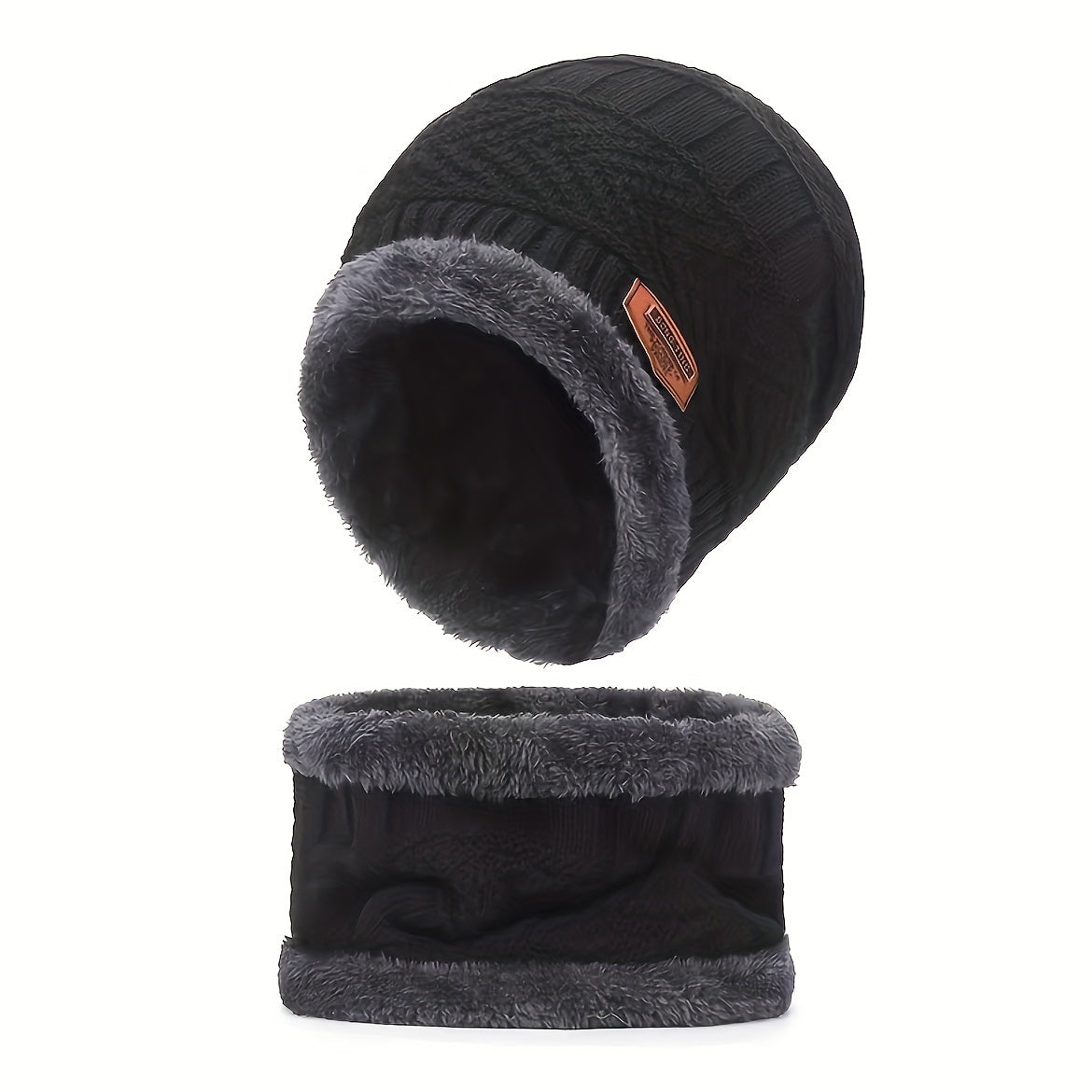 Winter Warm Beanie & Scarf Set for Outdoor Activities