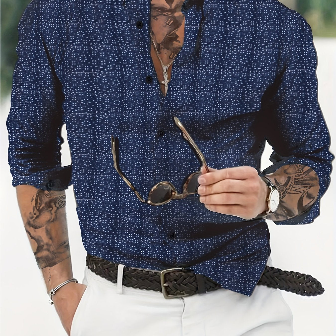 Men s Formal Button Up Shirt for Business Occasion