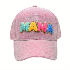 Glitter MAMA Patch Baseball Cap Lightweight Dad Hat Vintage Golf Sun Hat