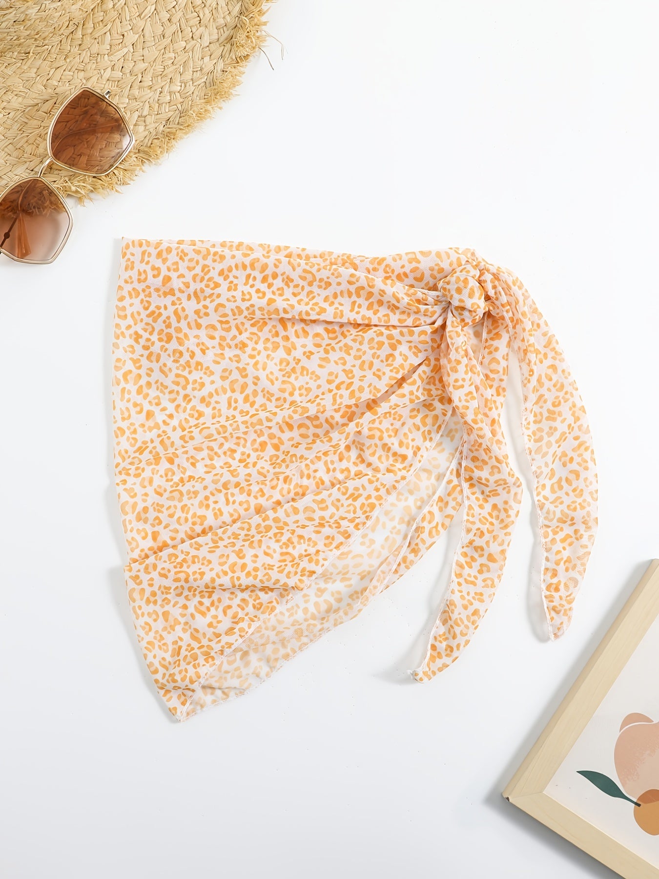 Sheer Cover Up Skirt Casual Beachwear Warp Dress Women's Swimwear