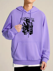 Letters And Abstract Print Hoodie Hoodies For Men Men s Casual Pullover