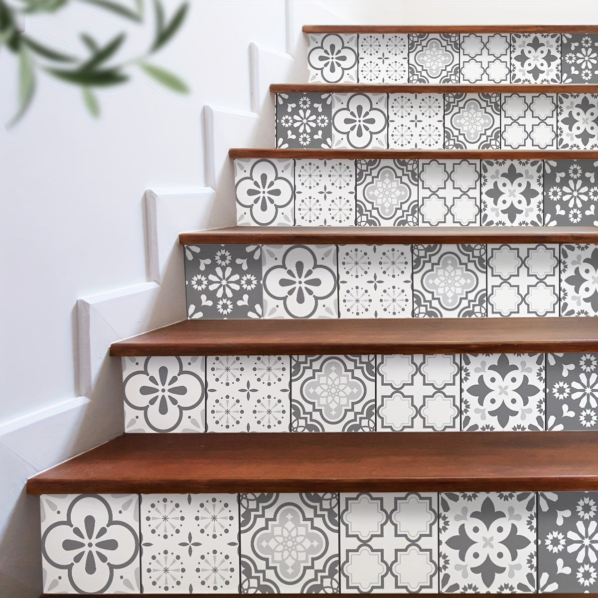 Moroccan Pattern Stair Sticker Self-adhesive Waterproof Wall Sticker
