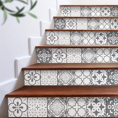 Moroccan Pattern Stair Sticker Self-adhesive Waterproof Wall Sticker