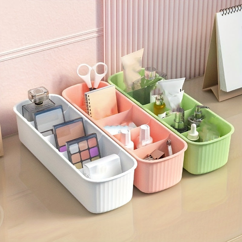 Striped Plastic Socks Box Storage Organizer - 5 Grid