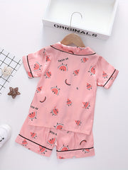 Toddler Girls Watermelon Graphic Pajama Set Short Sleeve Top & Shorts
