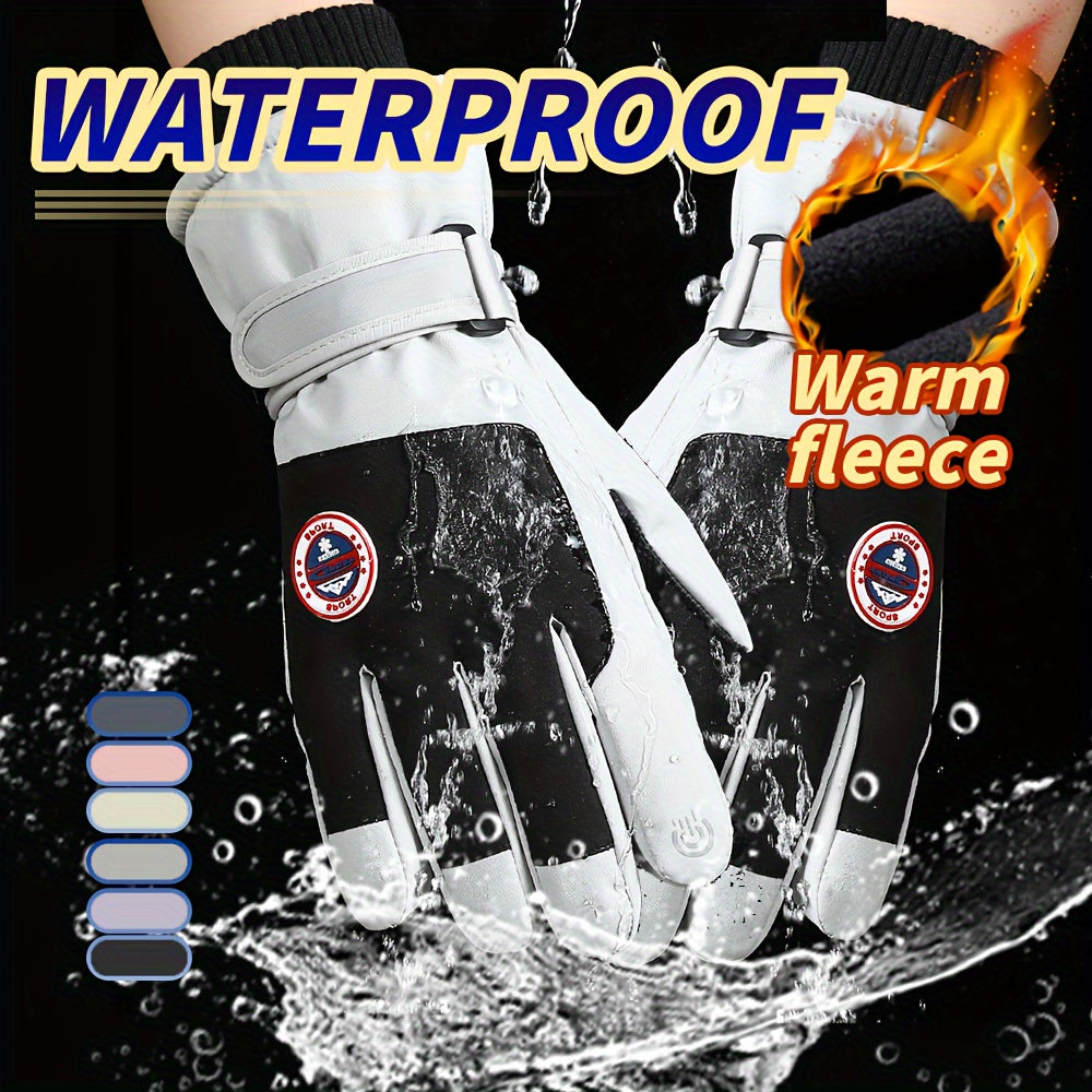Winter Fleece Warm Gloves Full Fingers Thermal Touch Screen Gloves