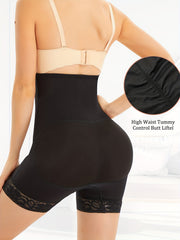 Lace Trim Shaping Shorts Tummy Control Compression Shorts