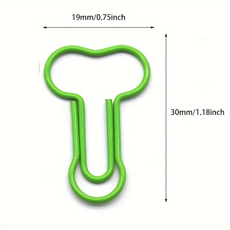 50pcs Cartoon Shaped Wire Paper Clips Unique Stationery Pins