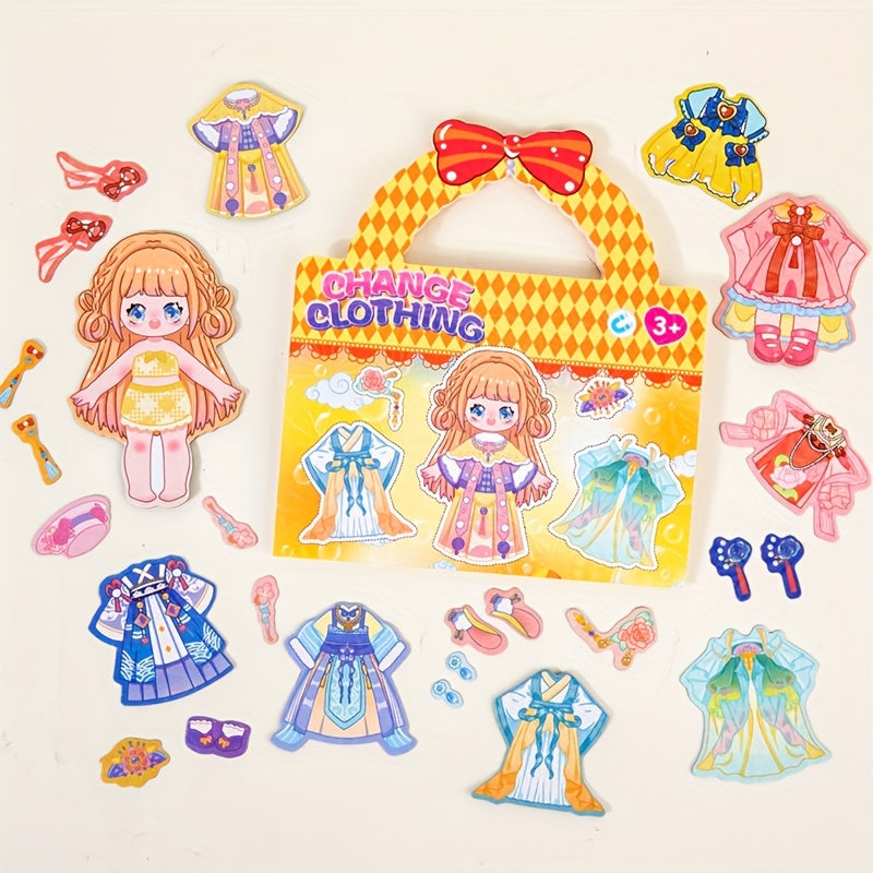 Princess Dress Up Fridge Sticker Toy