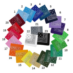 12pcs Paisley Print Scarf 50 04cm Small Square Neckerchief Hip hop Bandana