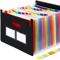 Accordion File Folder with Blank Labels, File Organizer