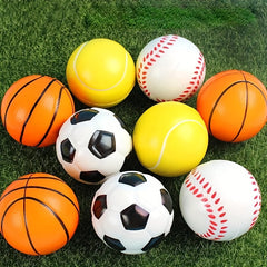 4pc Soft Sponge Stress Relief Ball Baseball Tennis Basketball Soccer