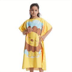 Mutao Kids Changing Towel Surf Poncho Microfiber Hooded Robe